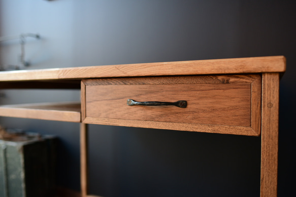 現代人のための文机　足るを知る家具　机　テーブル　デスク　書斎　学習机　文机 面材はラワン材 奥行 #板