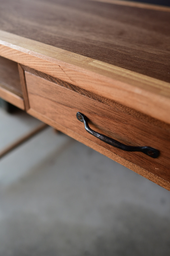 現代人のための文机　足るを知る家具　机　テーブル　デスク　書斎　学習机　文机 面材はラワン材 奥行 #板