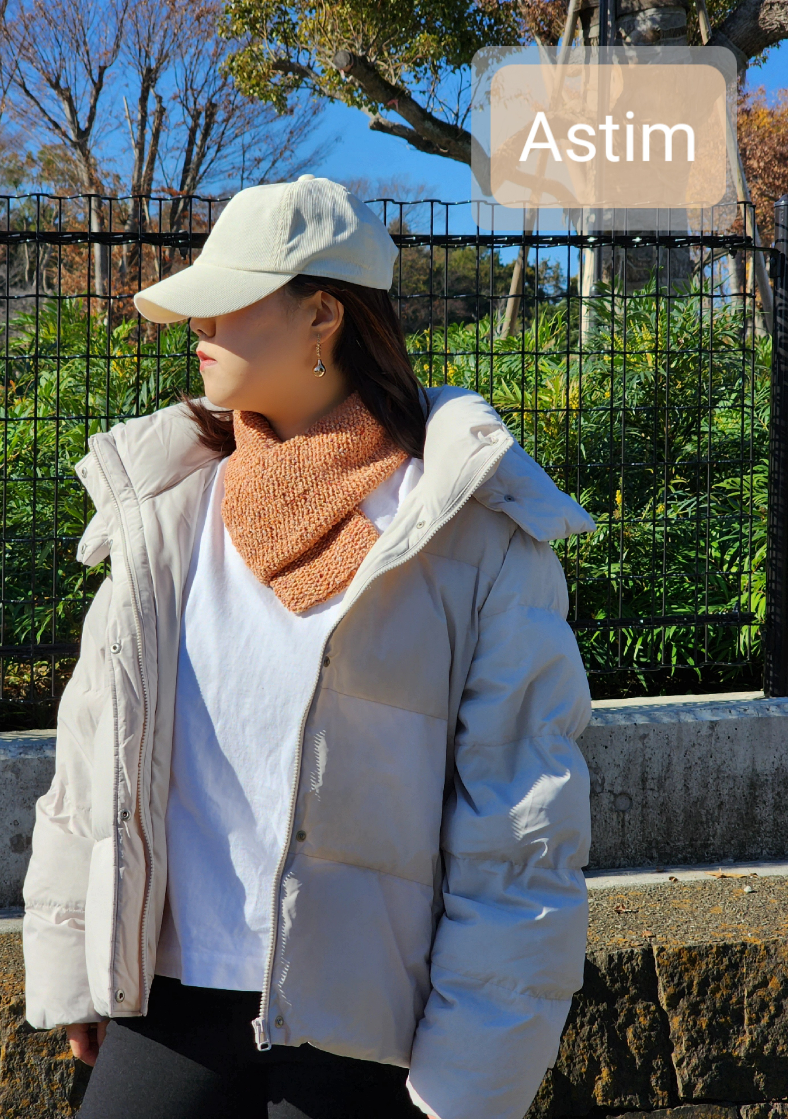 Y12F【クリスマスギフト】上質なイタリア製シルク混ネップヤーン/大人のコンパクトマフラー/オレンジ系【送料無料】