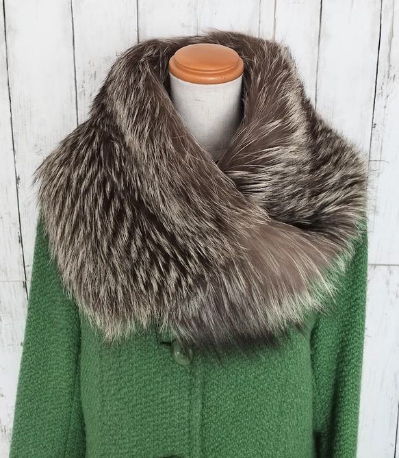 new antique fur ¶ シルバーフォックスファーnejiriゆったり