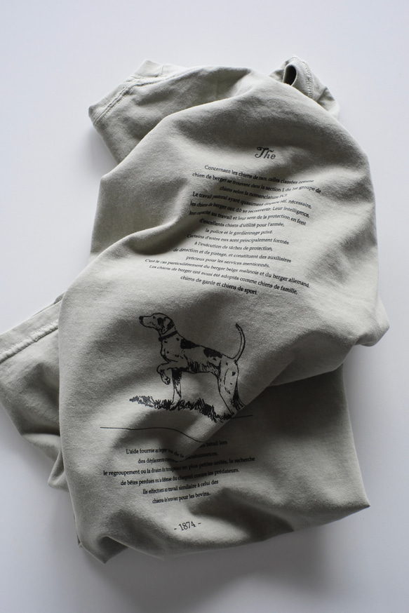 ヴィンテージライクTシャツ / sheep dog / サンドカーキ 4枚目の画像