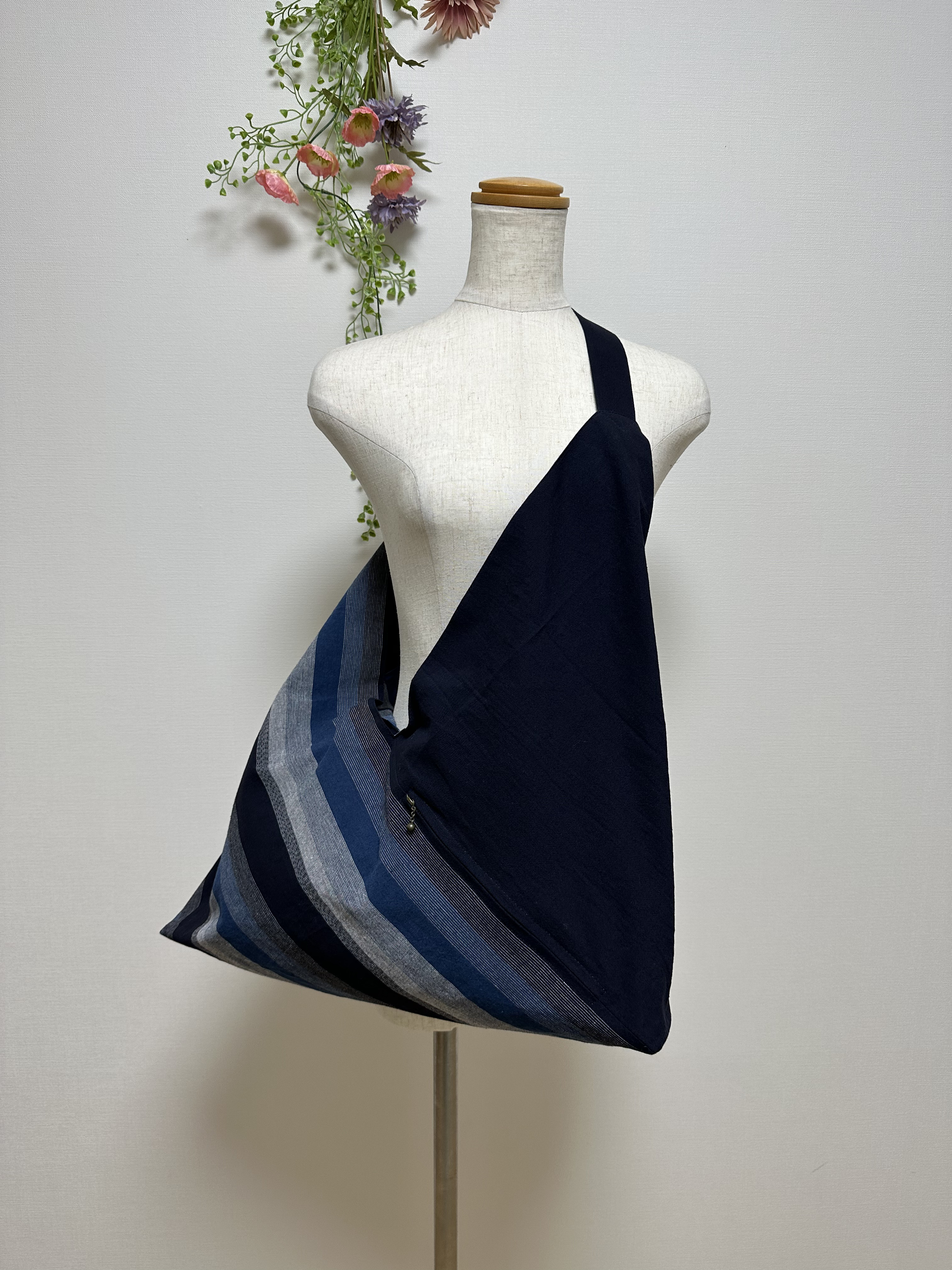 亀田縞 ショルダーバッグ｜セミオーダー／A4対応／軽量／斜め掛け