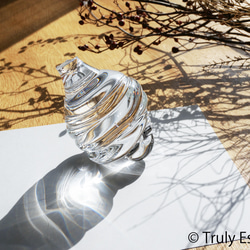 無色透明ガラスのインテリアオブジェ -「 灯りのたね 」● 12cm 1枚目の画像