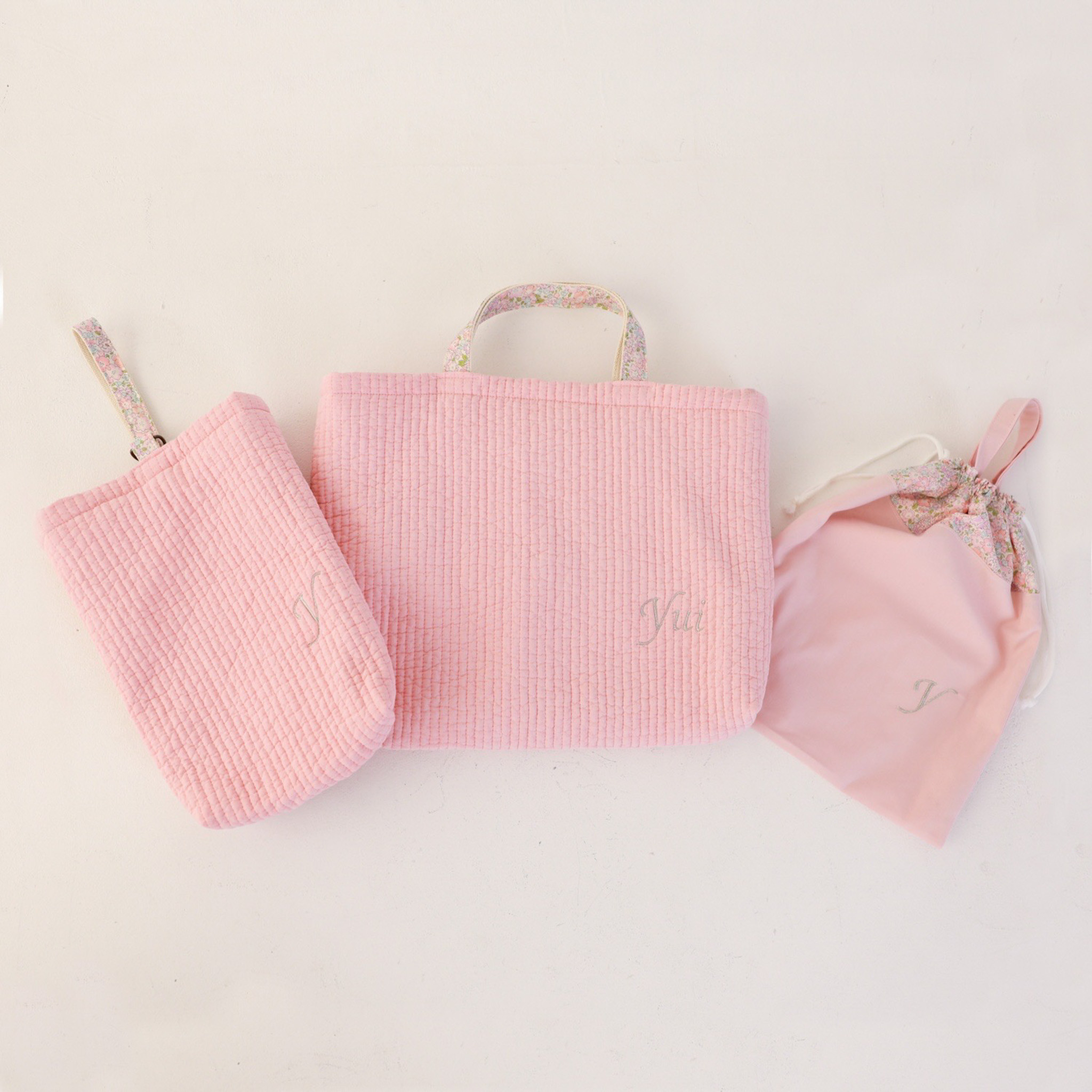 レッスンバッグ♡リバティ♡名入れ刺繍 名入れ×動物刺繍が可愛い／レッスンバッグ|リバティ|名入れ|刺繍