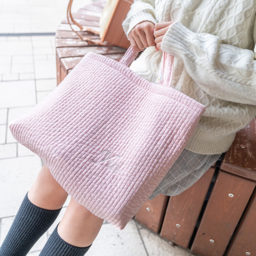 ✼名入れ刺繍✼ヌビキルト ベビーピンク＆リバティ 3点入園入学