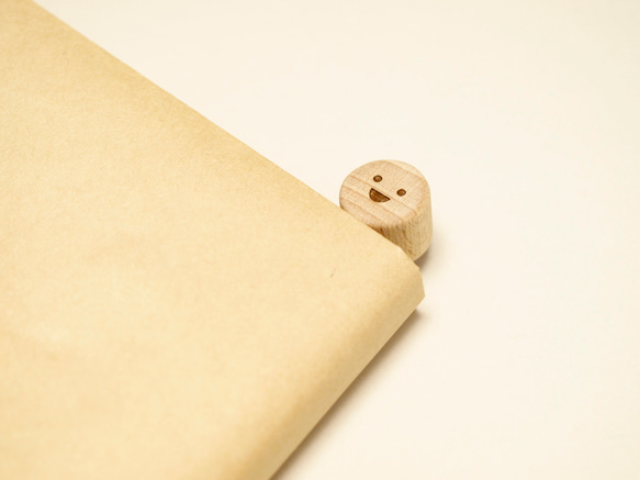 ブックマーク・スマイル　A5サイズ用　ブラウン 3枚目の画像