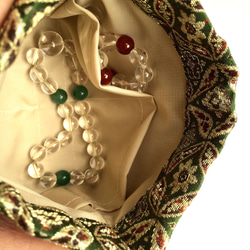 エッセンス&レメディー用安心ポーチ Sサイズ  西陣織 正絹  男女兼用 電磁波シールドポーチ 8枚目の画像