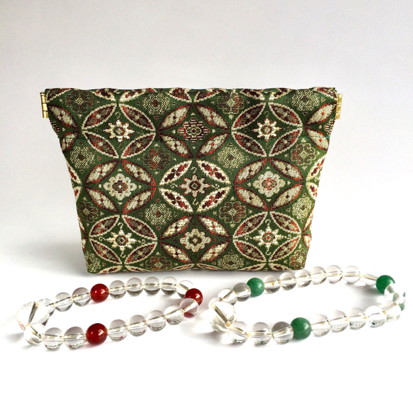 エッセンス&レメディー用安心ポーチ Sサイズ  西陣織 正絹  男女兼用 電磁波シールドポーチ 7枚目の画像