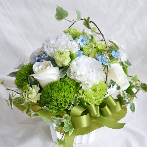 生花】フラワーアレンジメント 大好き！ナチュラルグリーン ドライ