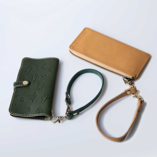 ★ハンドメイド★日本製★本革★お財布ポシェット★財布機能★トープ色★スマホ収納 LIME made in japan お財布ショルダー スマホショルダー 本革 スマホ