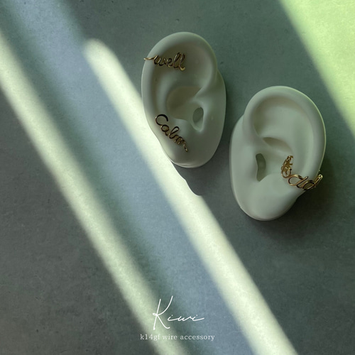 Tiny letter clip & pierce】好きな筆記体で作る⭐︎2wayクリップ