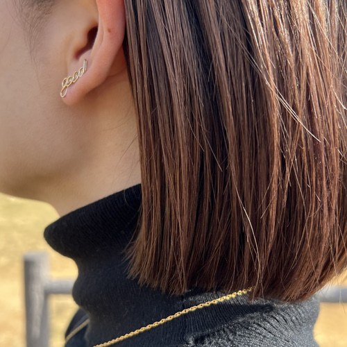 Tiny letter clip & pierce】好きな筆記体で作る⭐︎2wayクリップ