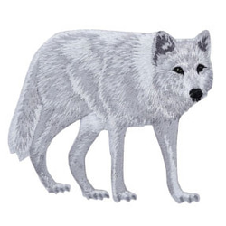 アップリケワッペン　ホワイトウルフ　狼　1357　おおかみ　ホッキョクオオカミ 1枚目の画像