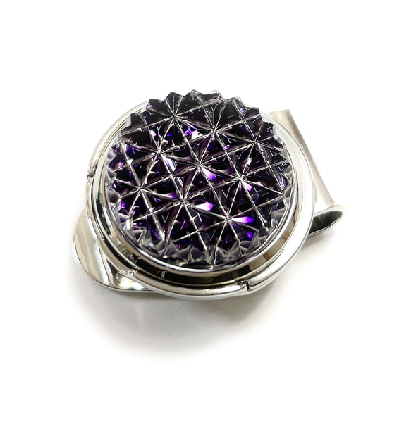 東京切子ゴルフマーカー　麻乃葉　紫 