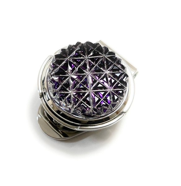 東京切子ゴルフマーカー　麻乃葉　紫 