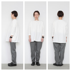 Gender-free tops / white 12枚目の画像