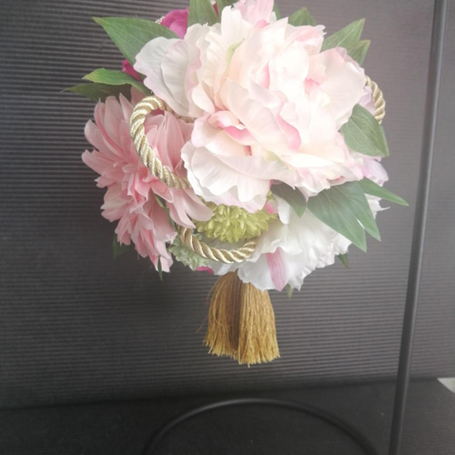 Wedding 牡丹とダリアのボールブーケ＆髪飾り 中国王朝風 和装