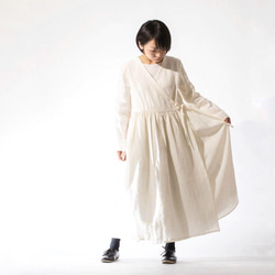 締切間近　ARTS & SCIENCEリネンカシュクールワンピース ブラックリネン・カシュクールワンピース | iichi 日々の暮らし