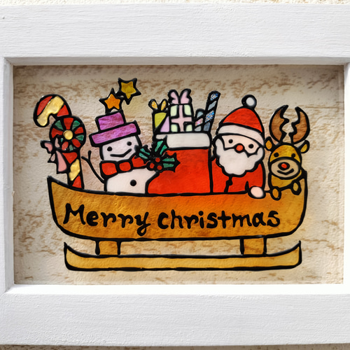 送料無料*ステンドグラス風*クリスマス・ソリ・ナチュラル雑貨