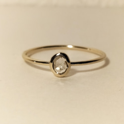 ◆一点物◆ ローズカット ダイヤモンド・gold ring・K10YG・ 2枚目の画像