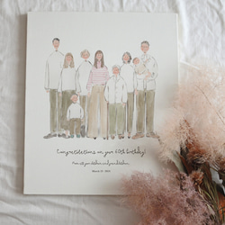 SM号 敬老の日 祖父母様へのギフト】オーダーメイド 似顔絵