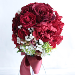 古色古香的紅花束&amp;頭飾*人造花*顏色順序OK 第6張的照片