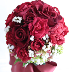 古色古香的紅花束&amp;頭飾*人造花*顏色順序OK 第8張的照片