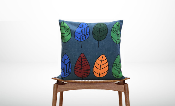 森林坐墊 彩葉 背部 深綠色 第1張的照片