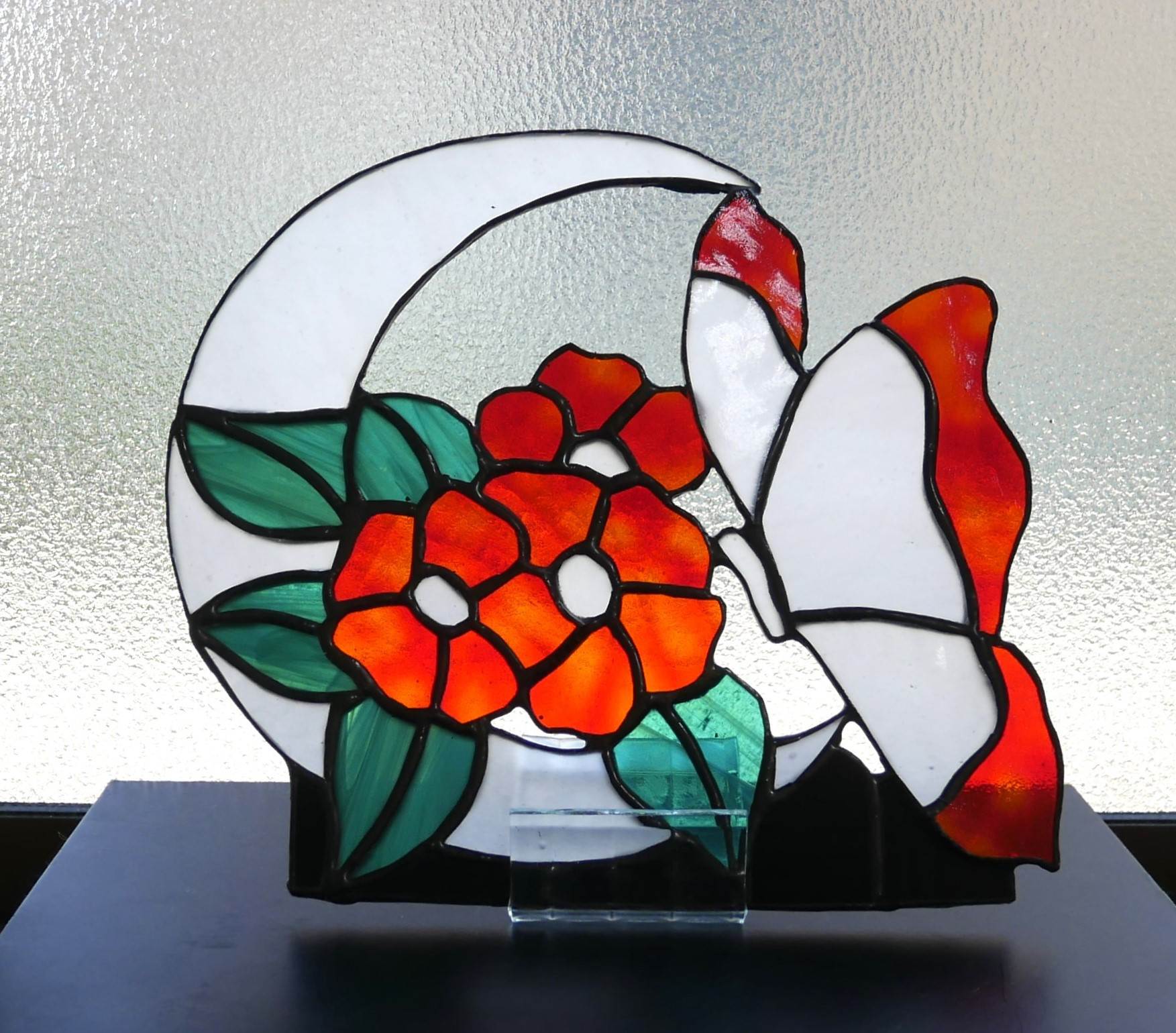 ✴︎:.｡三日月と花と蝶のファンランプ　Creema限定作品♪