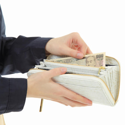 《一番人気！選べる7色》ラウンドファスナー・長財布☆彡大容量・カード12枚収納・クロコダイル型押しレザー・くすみカラー 16枚目の画像