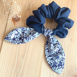 うさみみリボンとパッチンピン親子セット❁リバティプリント使用　ハンドメイド うさみみリボンとパッチンピン親子セット❁リバティプリント使用