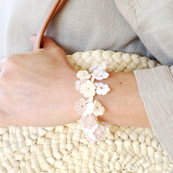 OYA crochet bracelet [Bijou MARY] Sweet Vanilla 第2張的照片