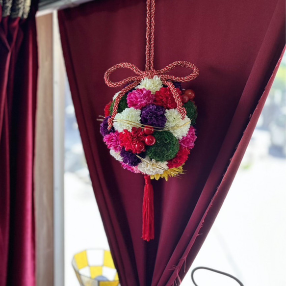 婚禮婚禮花束圓形花束日式婚禮和服前期照片拍攝 Mari 球花束 [在婚紗照中閃耀的生動] 第1張的照片