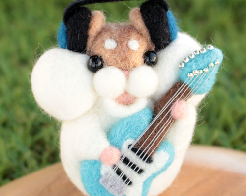 ギター♪ハムスター【ロボロフスキー/エレキ】 羊毛フェルト Yuto 通販