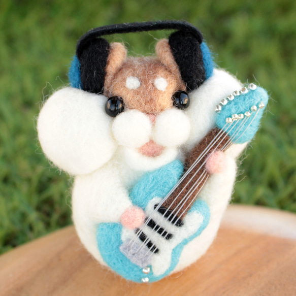 ギター♪ハムスター【ロボロフスキー/エレキ】 羊毛フェルト Yuto 通販