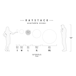 Haystack gold - 有機手工掛鐘實心金色錶盤 第8張的照片