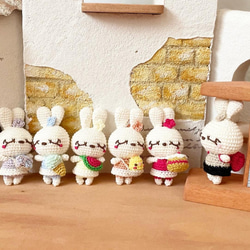 ちいさなうさぎのあみぐるみ 【受注製作】 あみぐるみ aoituki28 ちいさなうさぎのあみぐるみ 【受注製作】 あみぐるみ aoituki28