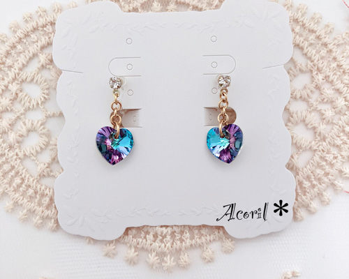 スワロフスキー揺れるピアス SWAROVSKI ピアス ゆれるピアス 大ぶり レディース
