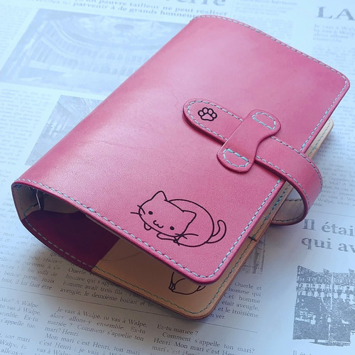 システム手帳　　～　ねこのかくれんぼ　～　　バイブルサイズ システム手帳～ねこのかくれんぼ～バイブルサイズ