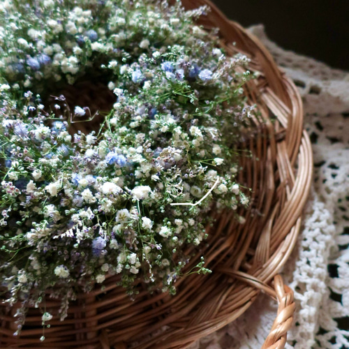 母の日用ご予約受付中》カスミソウリース☆ リース フルールウルーズ