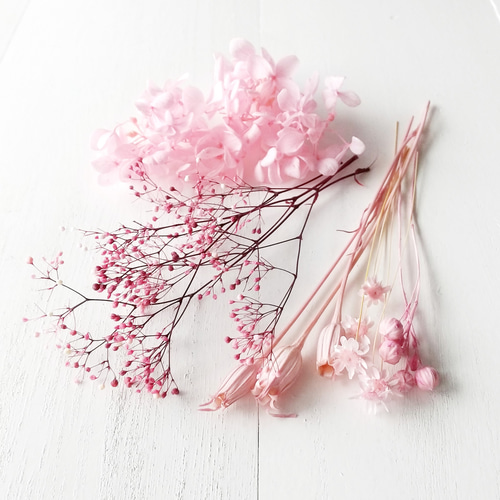 花材セット ピンク (プリザーブドフラワー ハーバリウム 花材) その他  