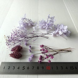 花材セット パープル (プリザーブドフラワー 小分け 花材) 3枚目の画像
