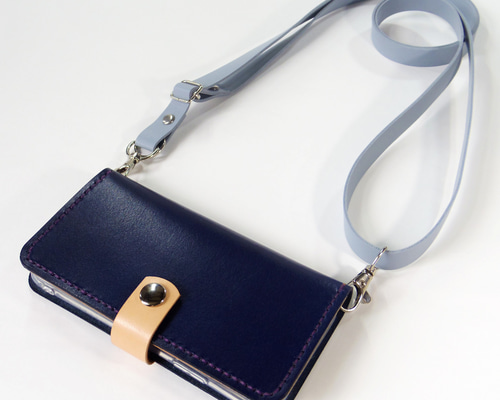 新品未使用⭐︎TODS スマホショルダー　モバイルフォンホルダー　ブルーレザー 新品未使用⭐︎TODS スマホショルダー モバイルフォンホルダー ブルー