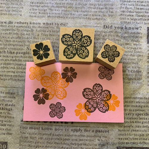 ✴～✨桜＊さくら 大＊小 3点セット①✨～✴スタンプ ハンコ はんこ