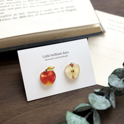 Apple Earring｜りんごイヤリング〔秋のフルーツ〕 2枚目の画像
