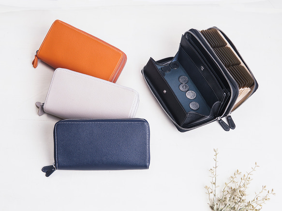3日以内発送】カード収納39枚！ Wラウンドファスナーマルチウォレット