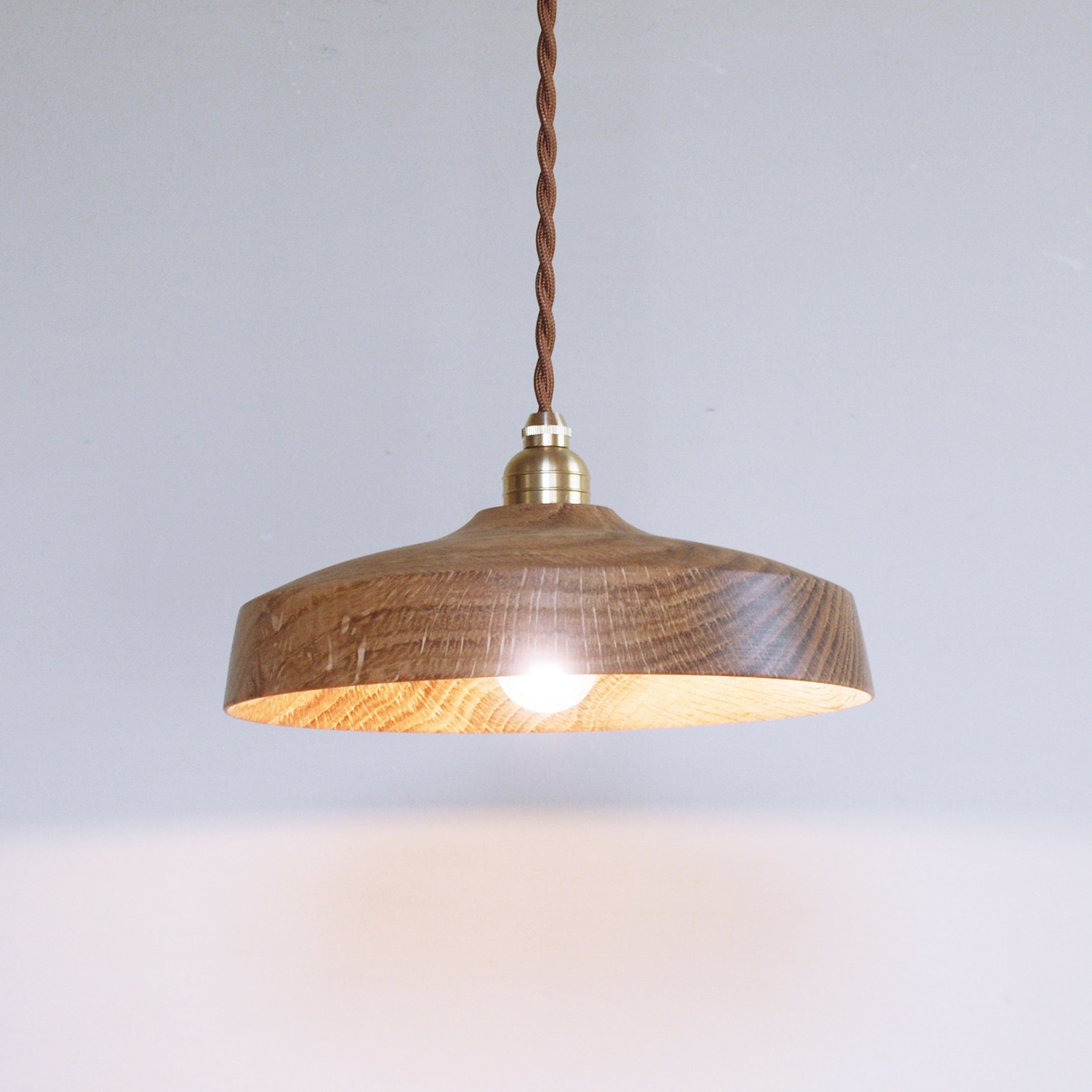 青いペンダントライト 金属と木材製 木製 ペンダントランプ 天井照明 楢材18 シーリングライト