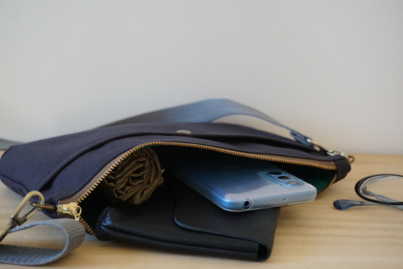 当店人気NO.2 浜松帆布サコッシュ (M)黒 4枚目の画像