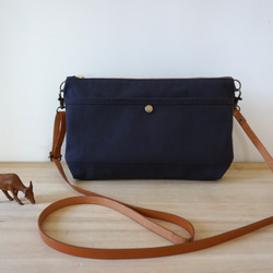 当店人気NO.2 浜松帆布サコッシュ (M)黒 2枚目の画像