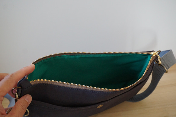 当店人気NO.2 浜松帆布サコッシュ (M)黒 5枚目の画像